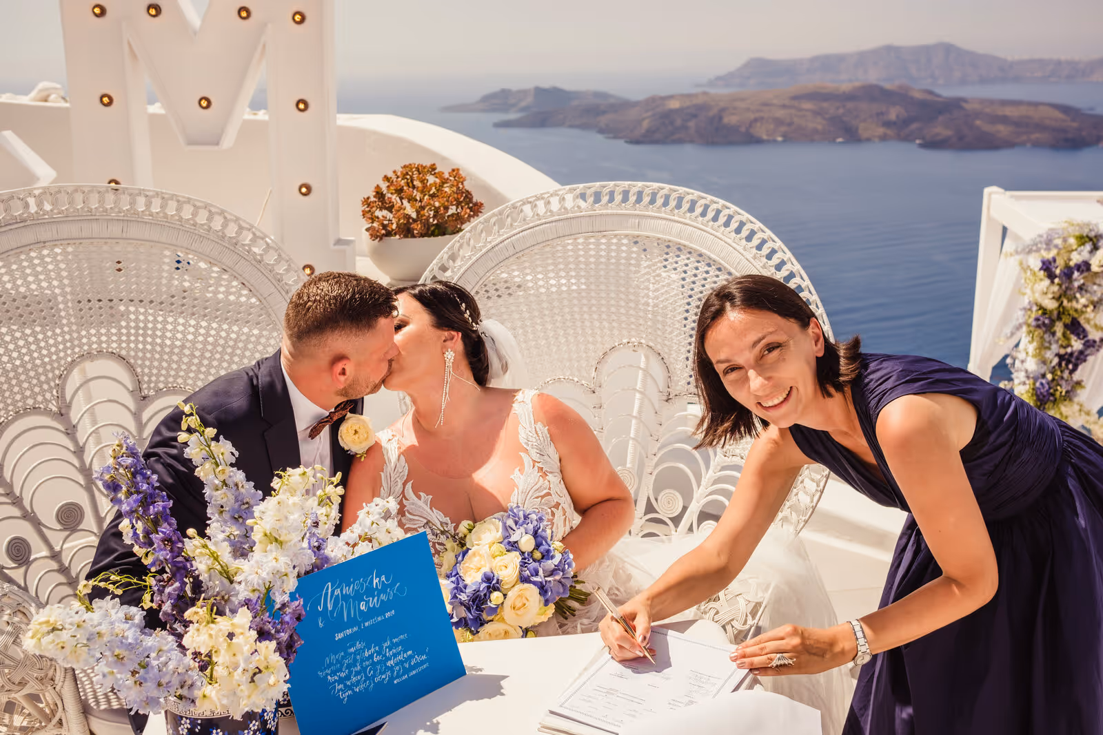 Ślub w Grecji - Santorini. Taras nr. 2. Zdjęcie nr. 39