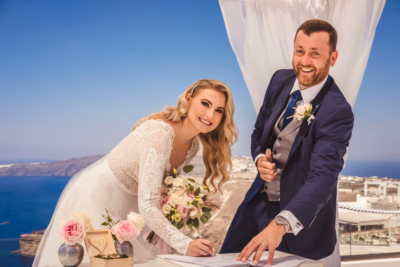 Ślub w Grecji - Santorini. Taras nr. 1. Zdjęcie nr. 14