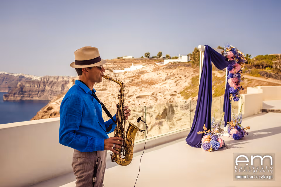 Ślub w Grecji - Santorini. Taras nr. 8 Zdjęcie nr. 5