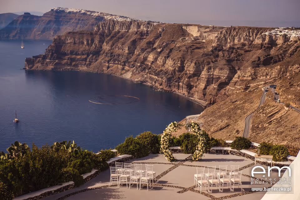 Ślub w Grecji - Santorini. Taras nr. 5 Zdjęcie nr. 1