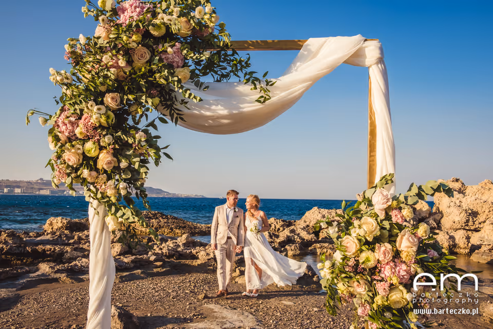 Ślub w Grecji - Rodos. Galeria zdjęć Joanna & Mariusz