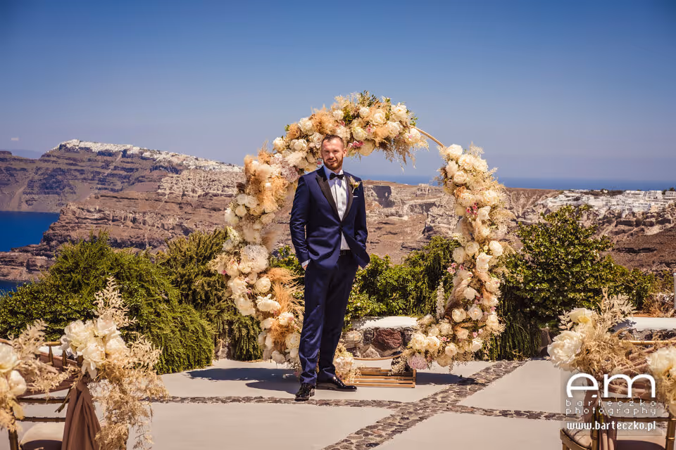 Ślub w Grecji - Santorini. Taras nr. 5. Zdjęcie nr. 1