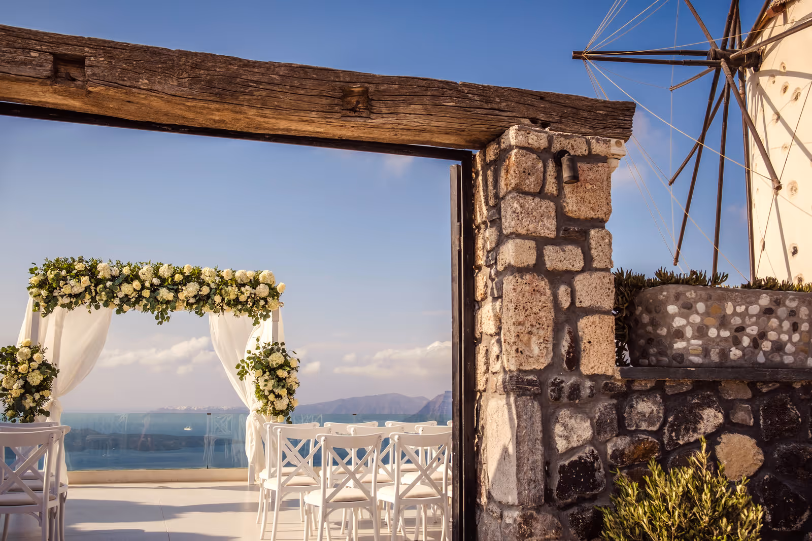 Ślub w Grecji. Santorini. Taras nr. 8. Zdjęcie nr. 1