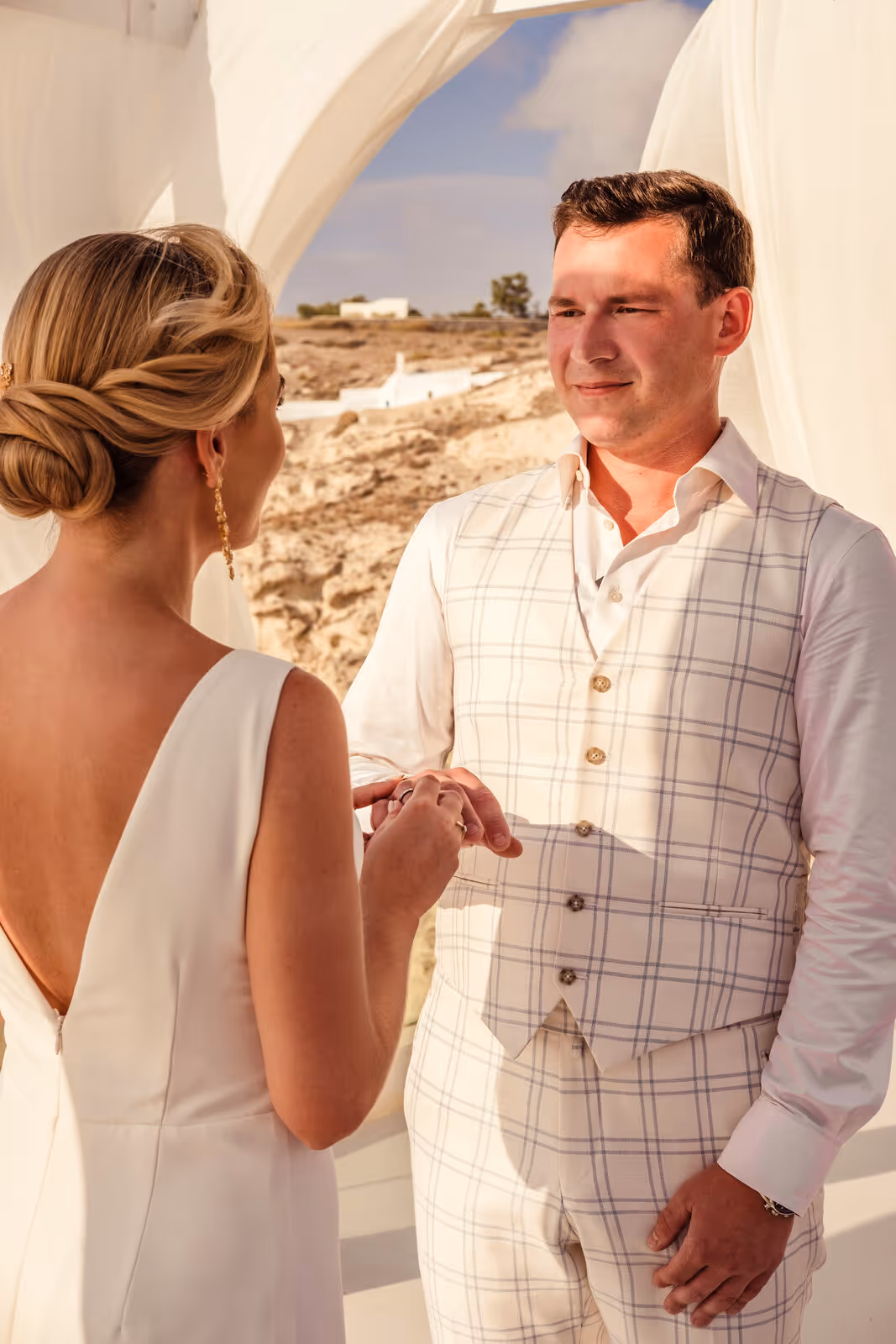 Ślub w Grecji. Santorini. Taras nr. 8. Zdjęcie nr. 16