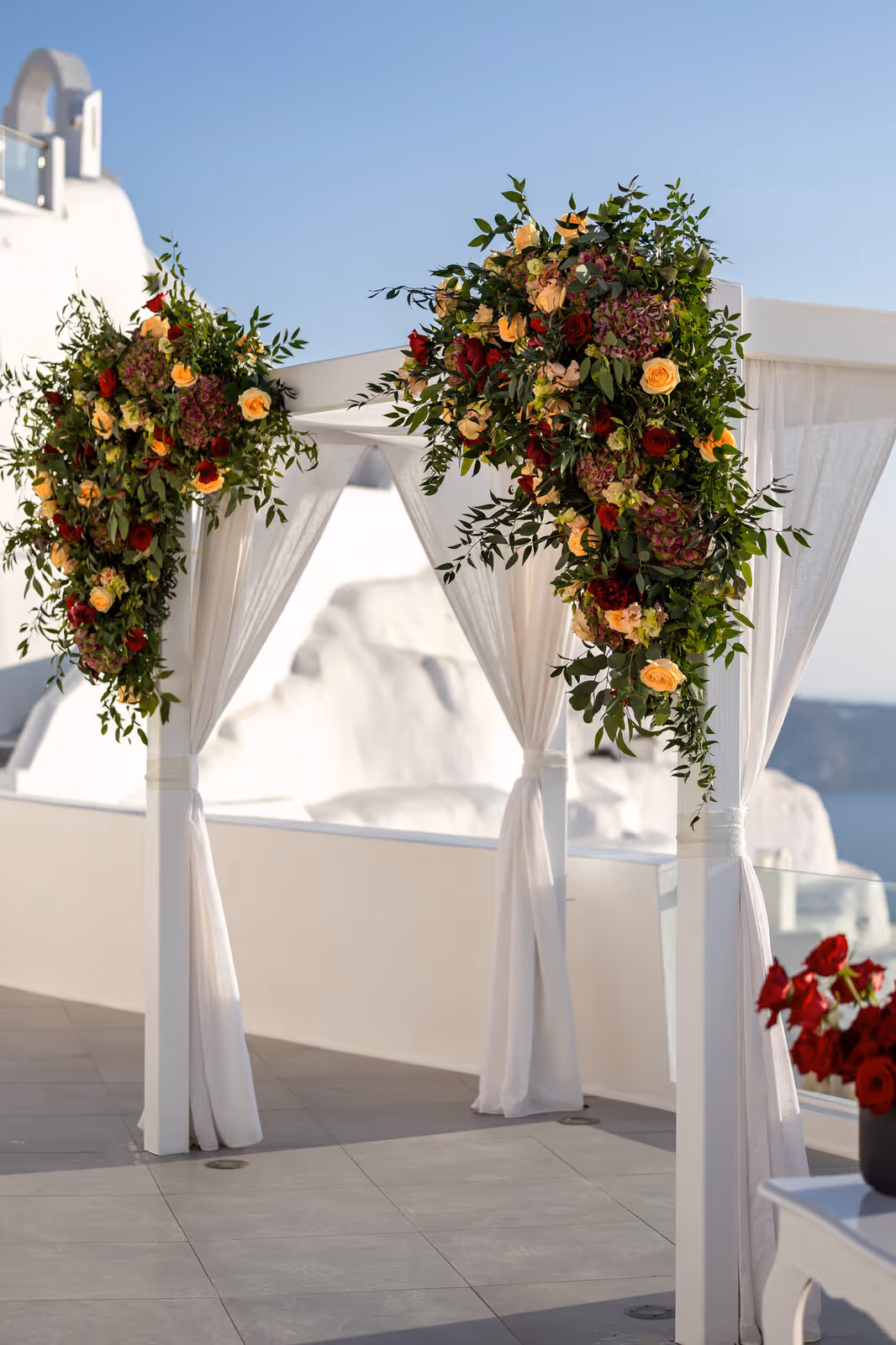 Ślub w Grecji. Santorini. Taras nr. 2. Zdjęcie nr. 1