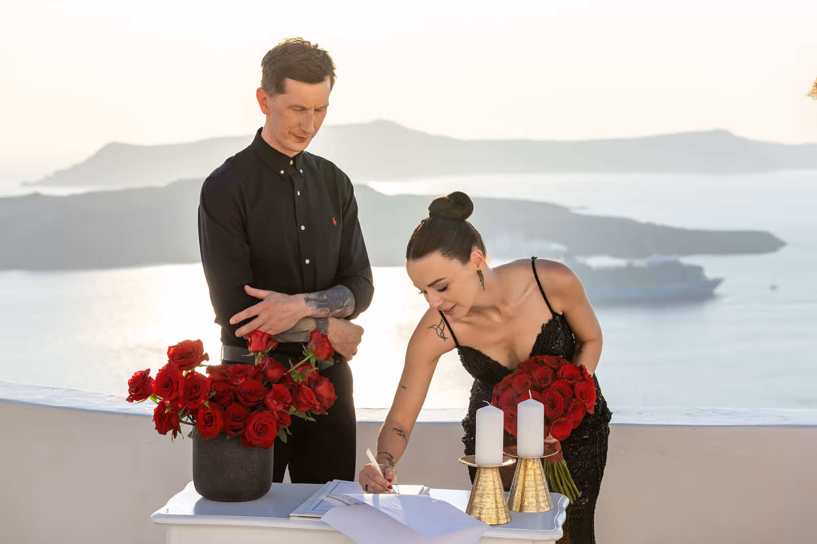 Ślub w Grecji. Santorini. Taras nr. 2. Zdjęcie nr. 34