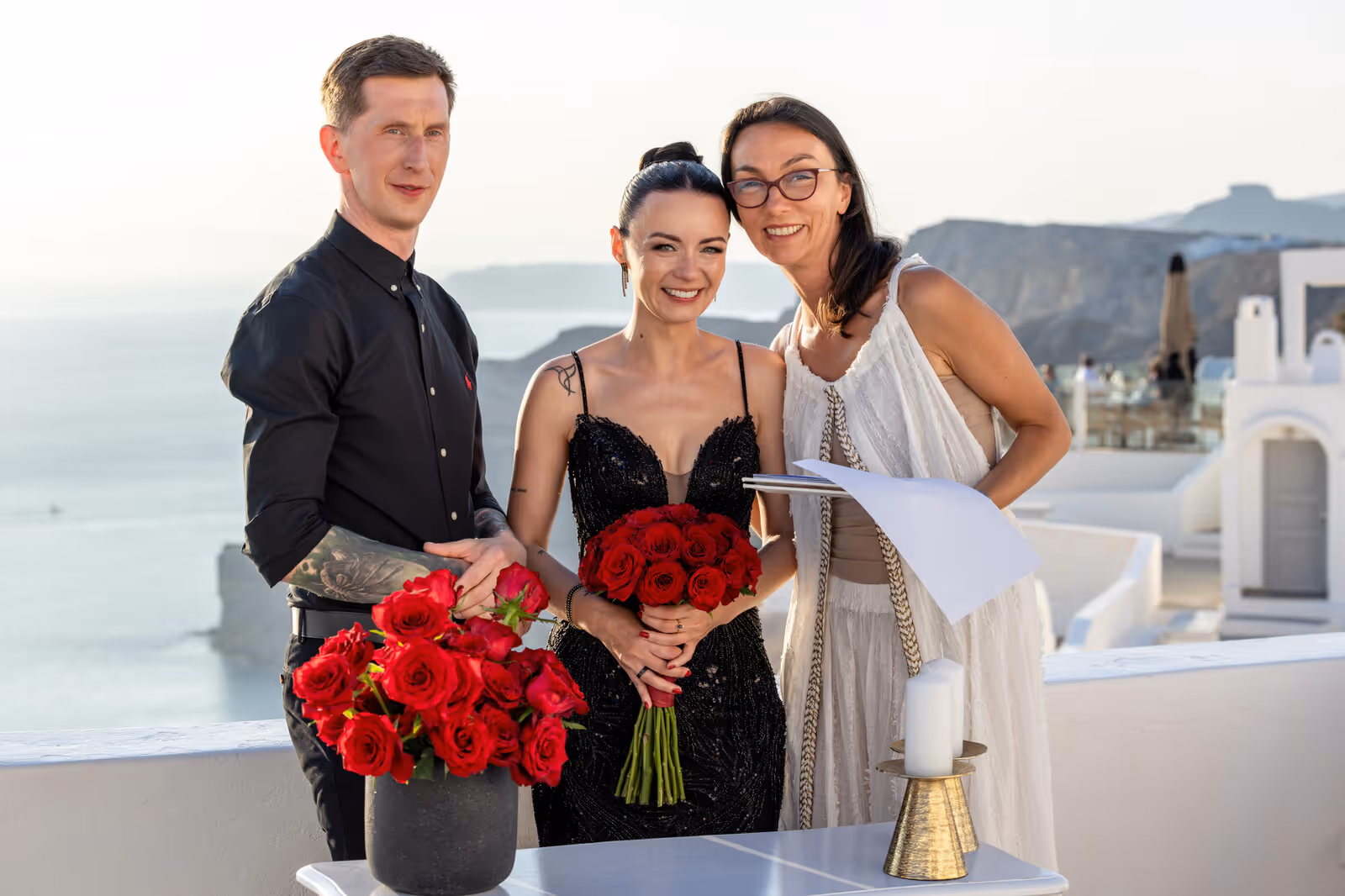 Ślub w Grecji. Santorini. Taras nr. 2. Zdjęcie nr. 36