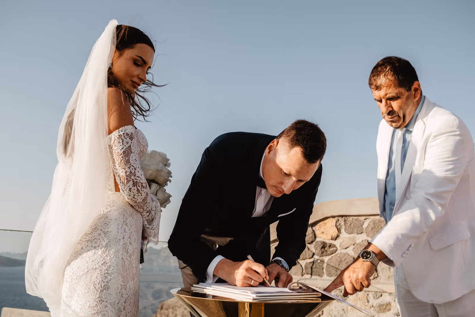 Ślub w Grecji. Santorini. Taras nr. 12. Zdjęcie nr. 18