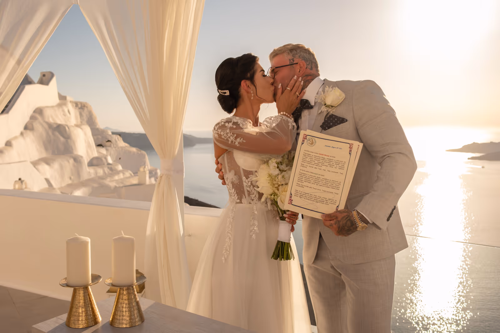Ślub w Grecji. Santorini. Taras nr. 2. Zdjęcie nr. 5