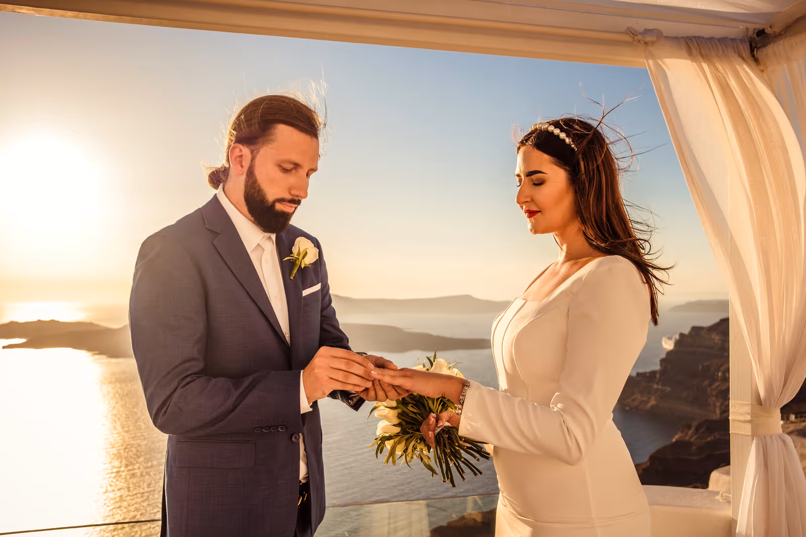 Ślub w Grecji - Santorini. Taras nr. 2 Zdjęcie nr. 13