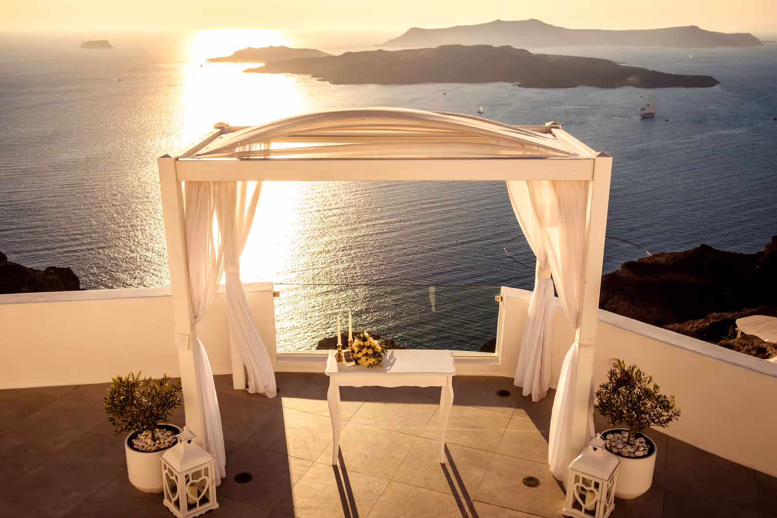 Ślub w Grecji - Santorini. Taras nr. 2 Zdjęcie nr. 2