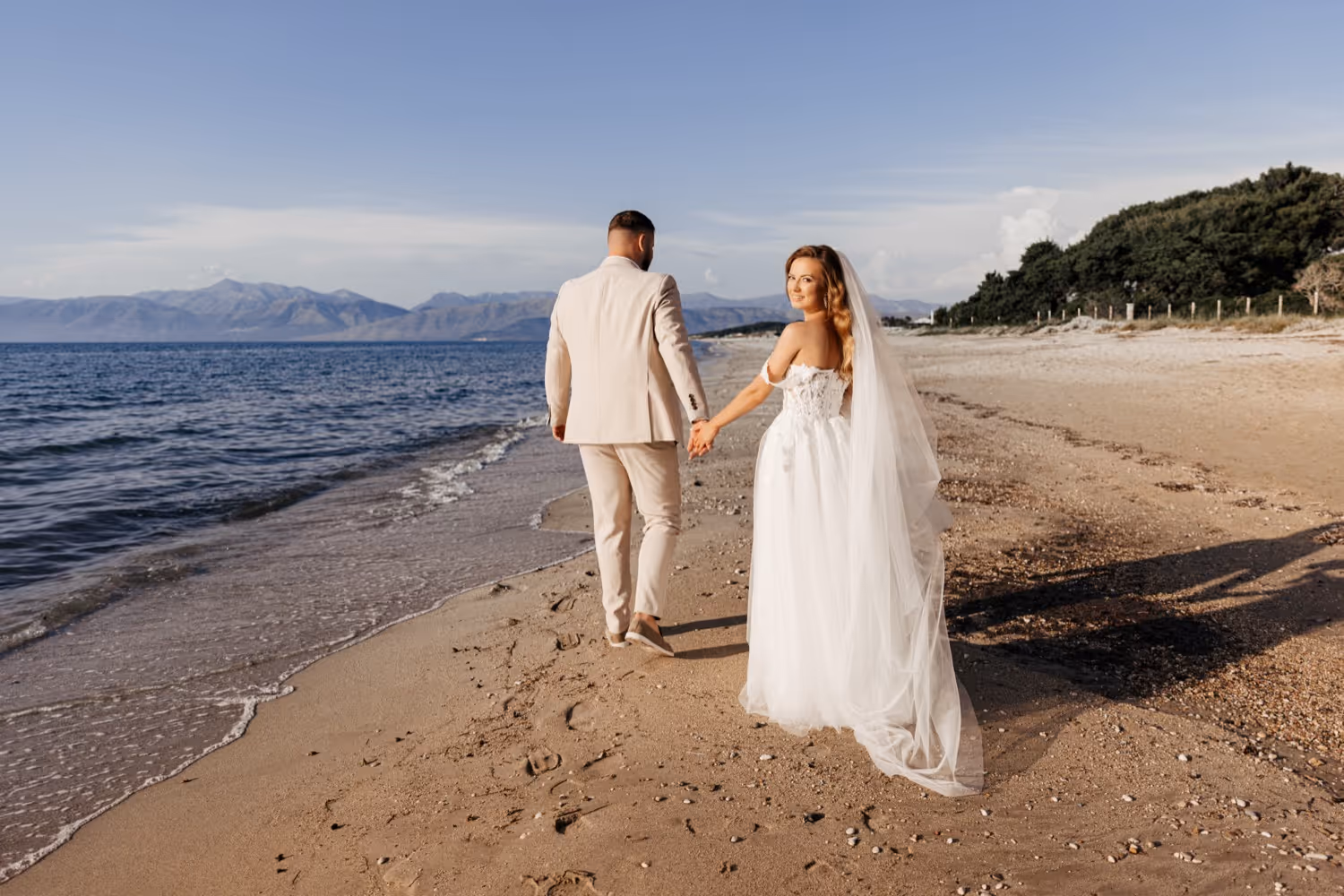 Korfu Ślub na piaszczystej plaży