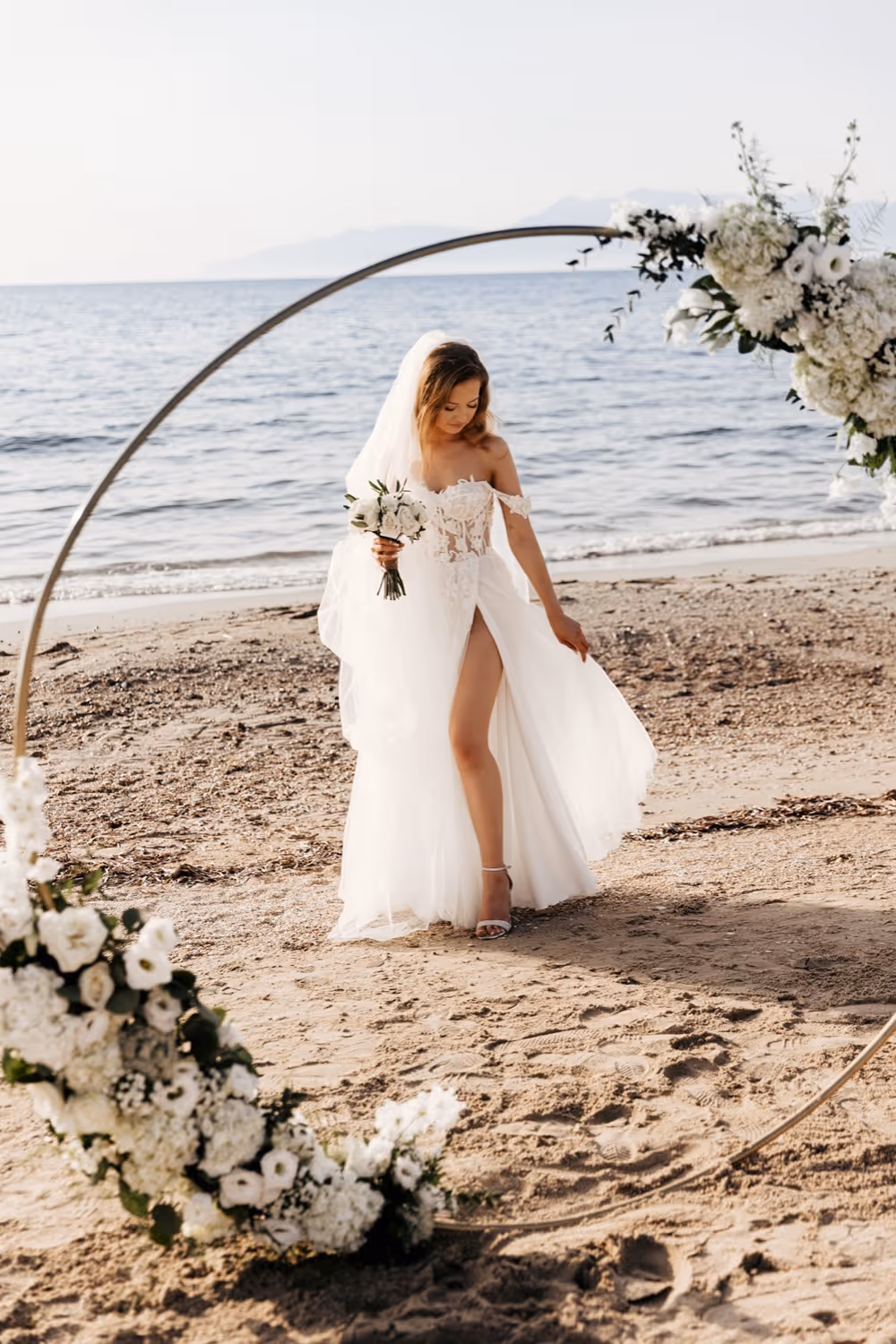 Korfu Ślub na piaszczystej plaży