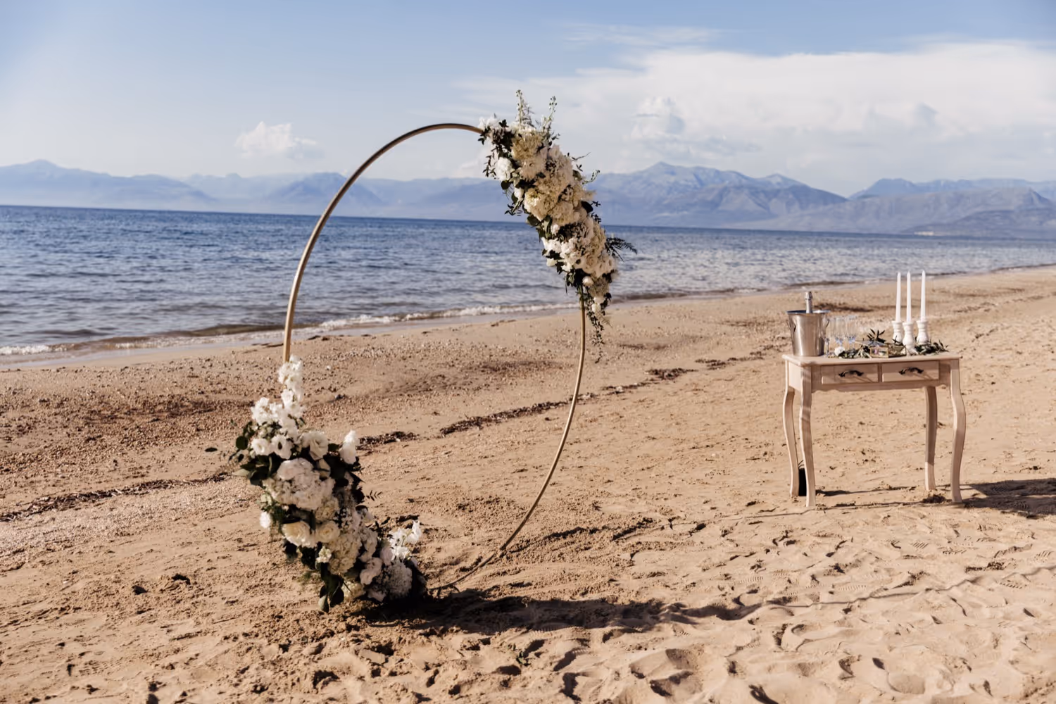 Korfu Ślub na piaszczystej plaży