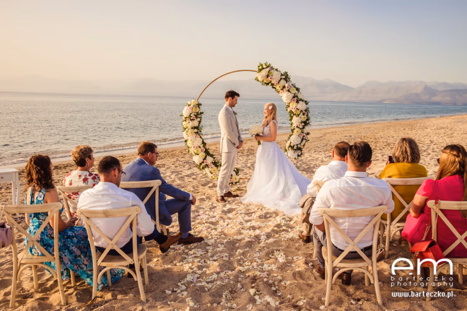 Korfu Ślub na piaszczystej plaży