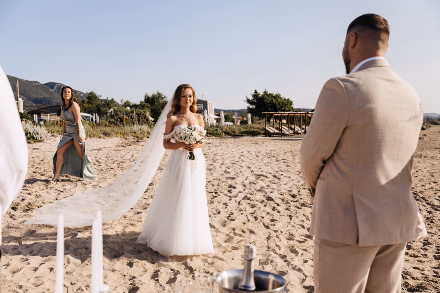 Korfu Ślub na piaszczystej plaży