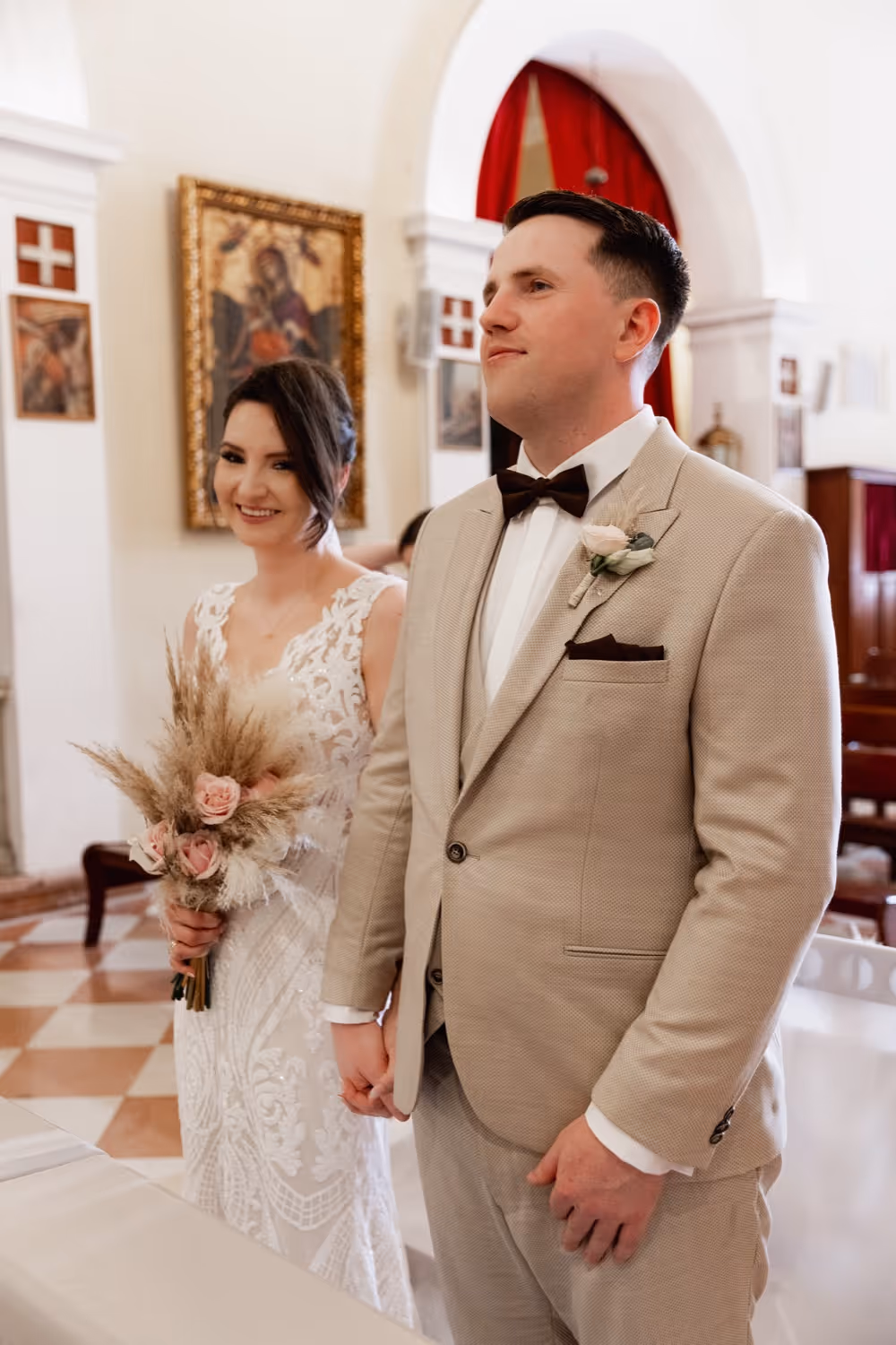 Korfu Katedra na starówce w Korfu i ślub na romantycznej plaży