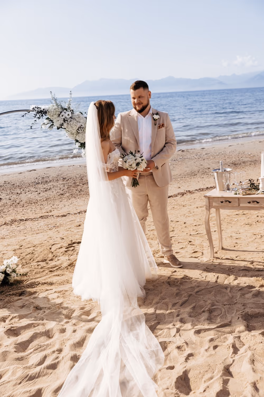 Korfu Ślub na piaszczystej plaży