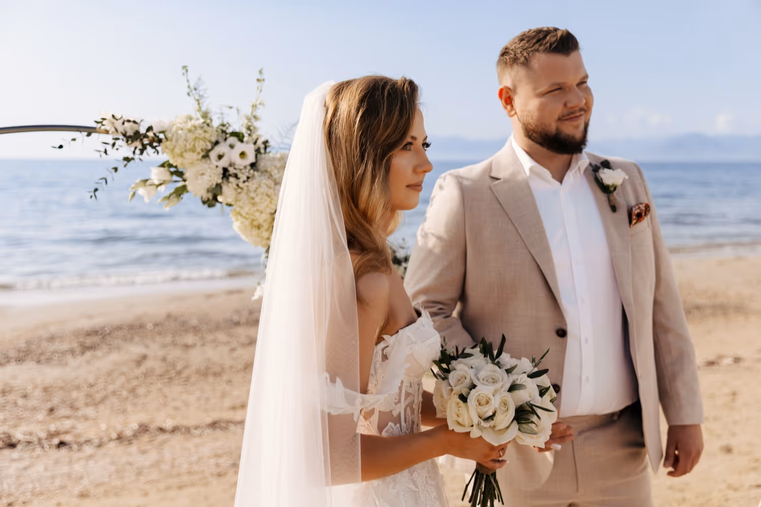 Korfu Ślub na piaszczystej plaży