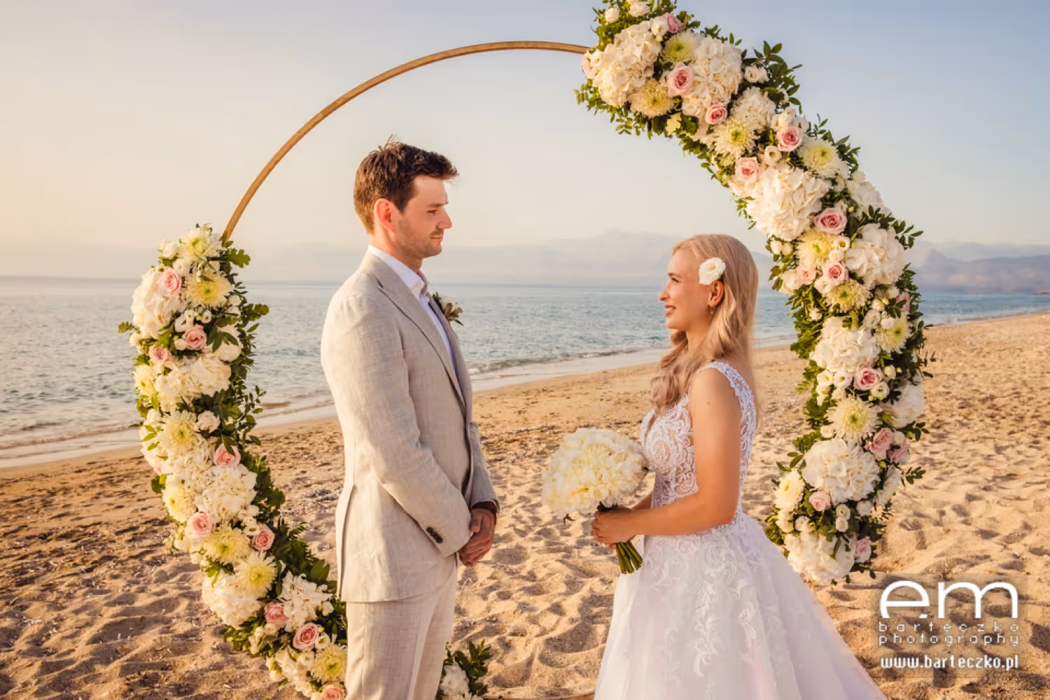 Korfu Ślub na piaszczystej plaży