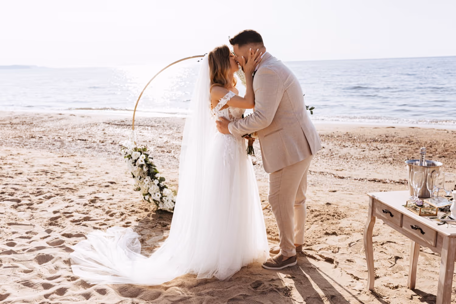 Korfu Ślub na piaszczystej plaży