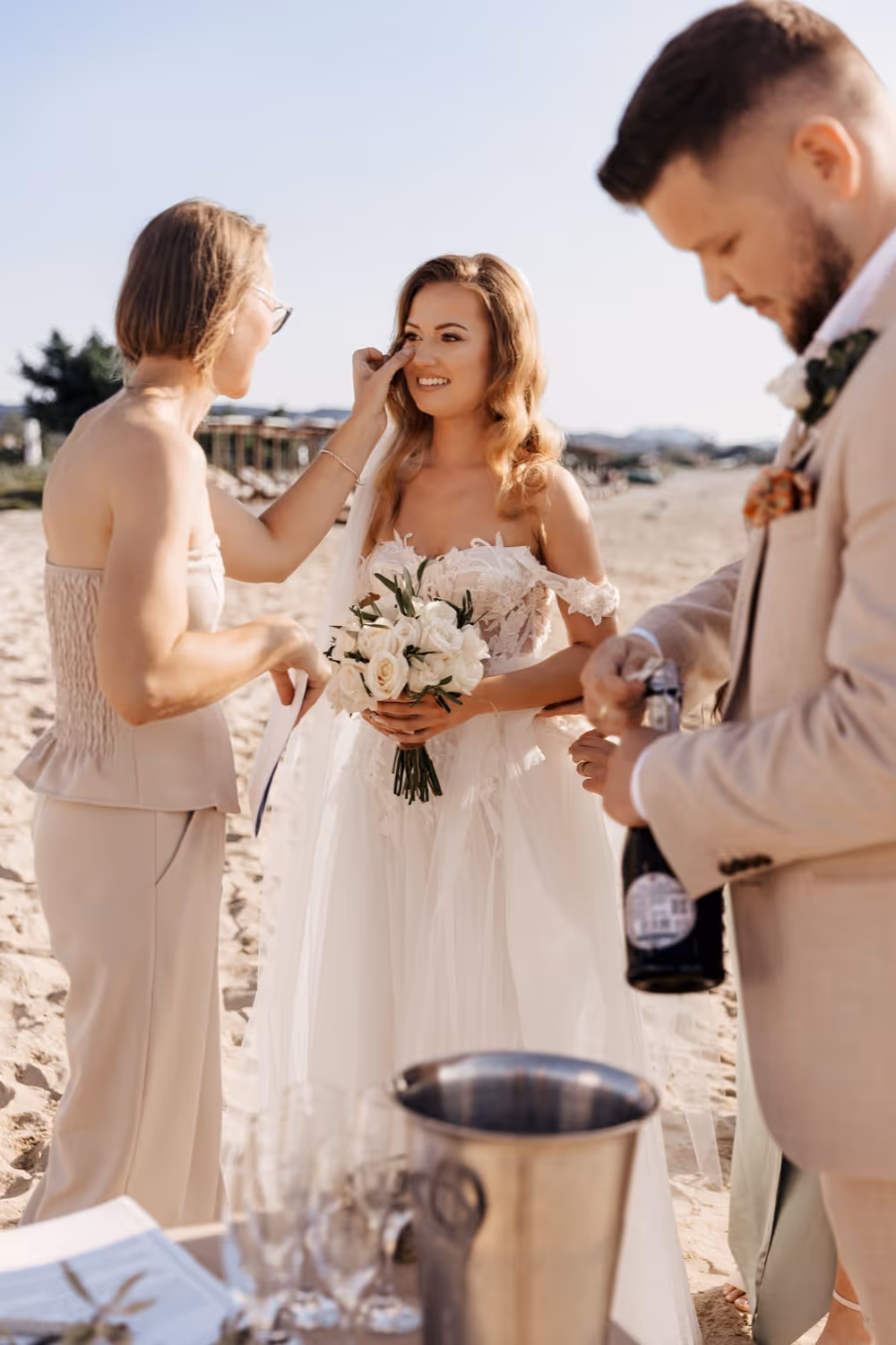 Korfu Ślub na piaszczystej plaży