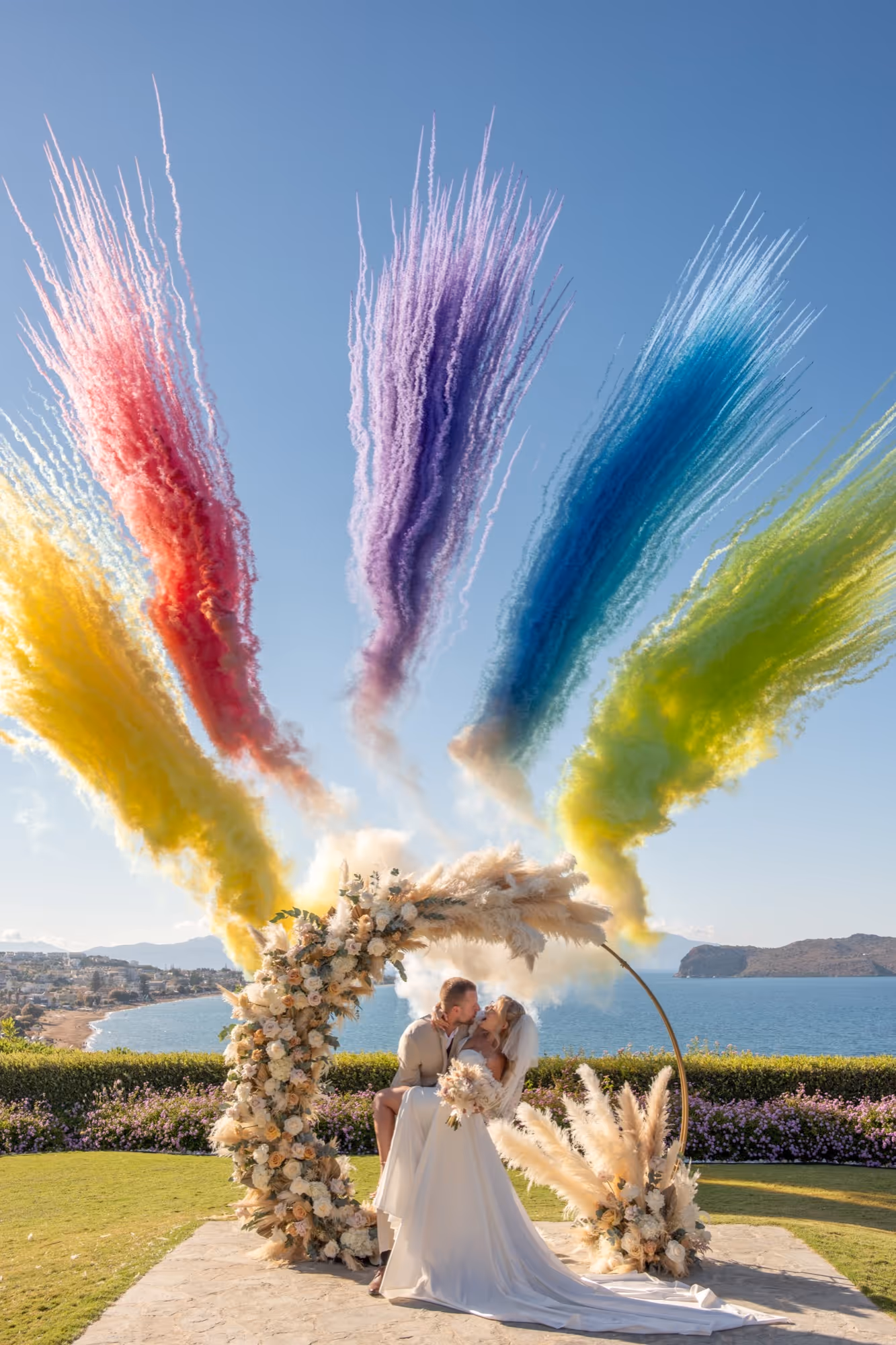 Kreta Ślub w ogrodzie z widokiem na morze