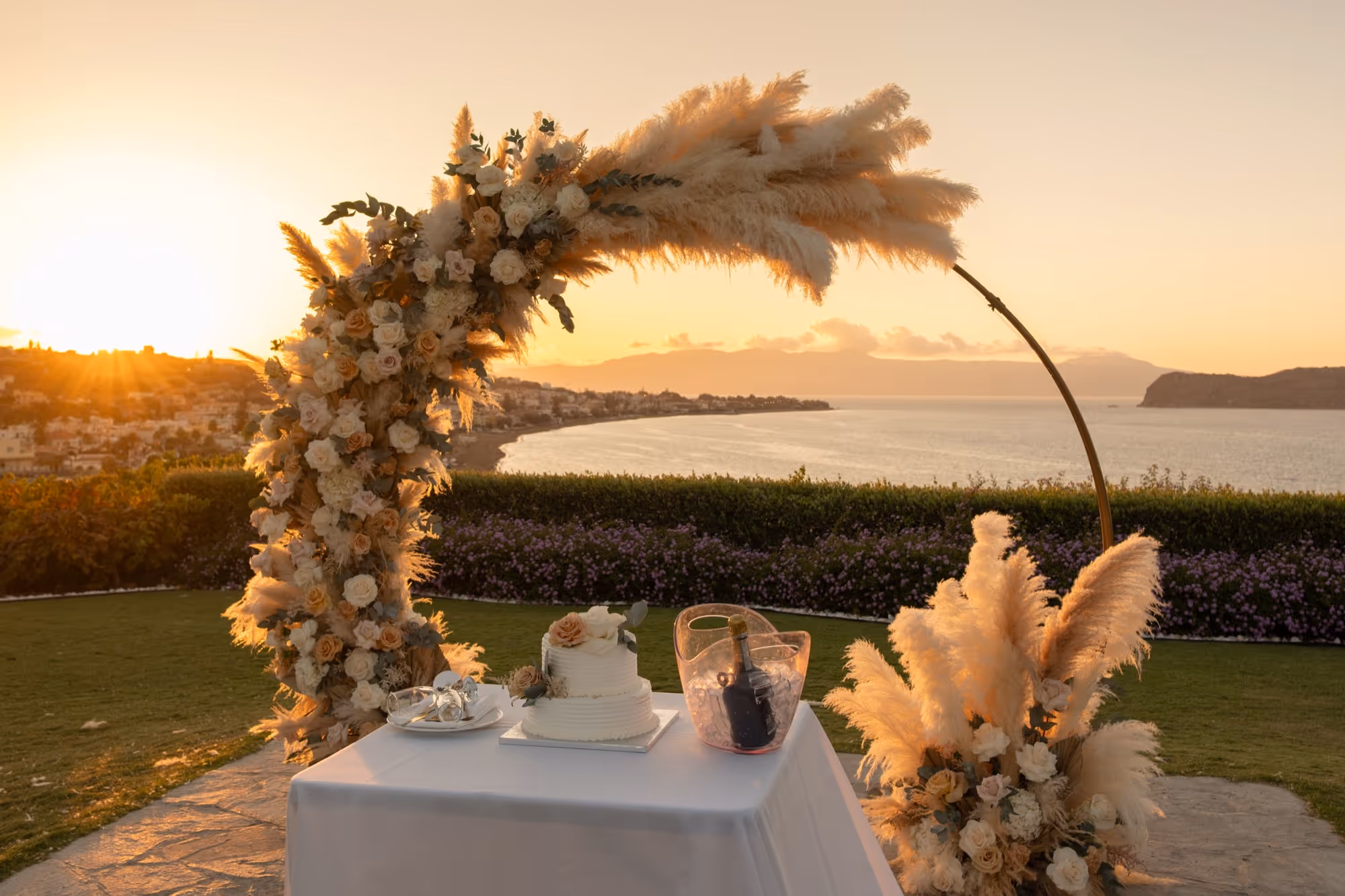 Kreta Ślub w ogrodzie z widokiem na morze