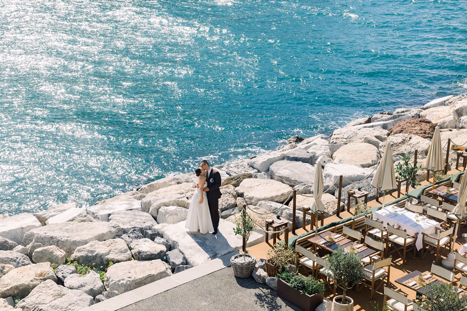 Liguria Kościółek położony na skale - Portovenere