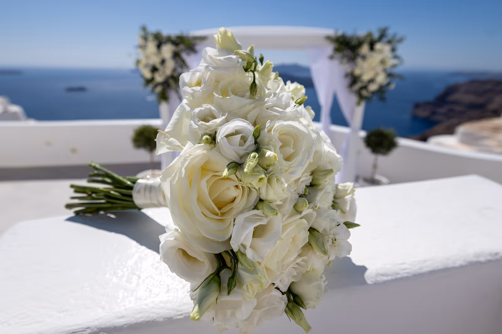 Ślub w Grecji. Santorini. Taras nr. 2. Zdjęcie nr. 1