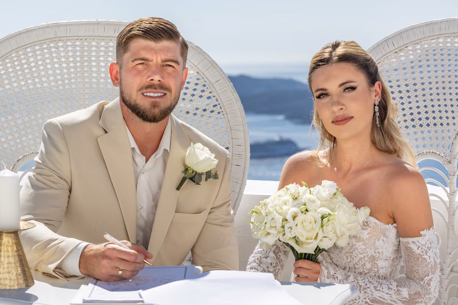 Ślub w Grecji. Santorini. Taras nr. 2. Zdjęcie nr. 12