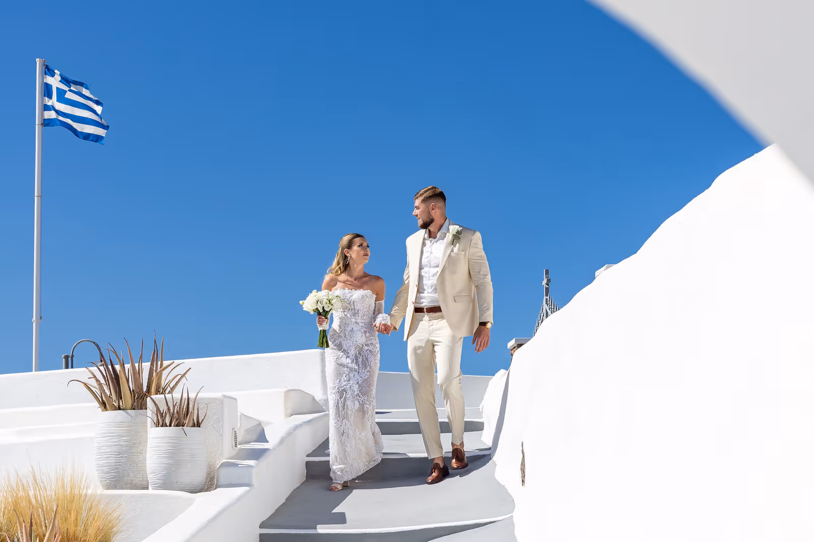 Ślub w Grecji. Santorini. Taras nr. 2. Zdjęcie nr. 2