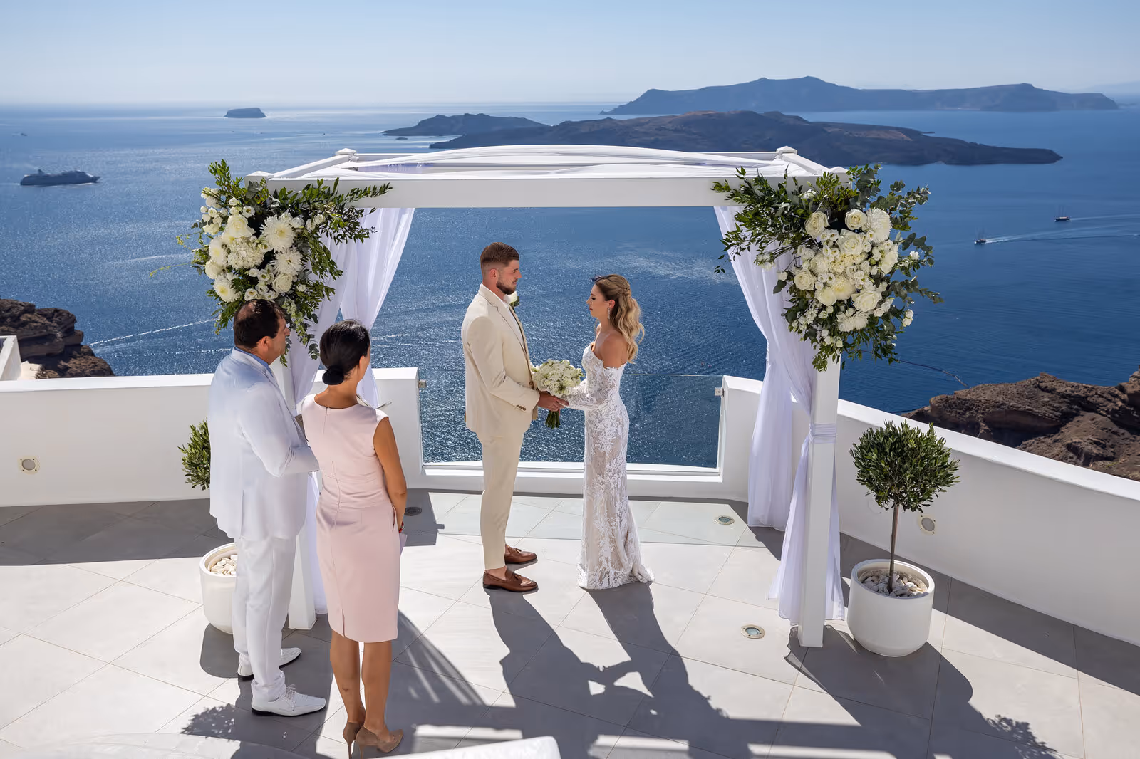 Ślub w Grecji. Santorini. Taras nr. 2. Zdjęcie nr. 4