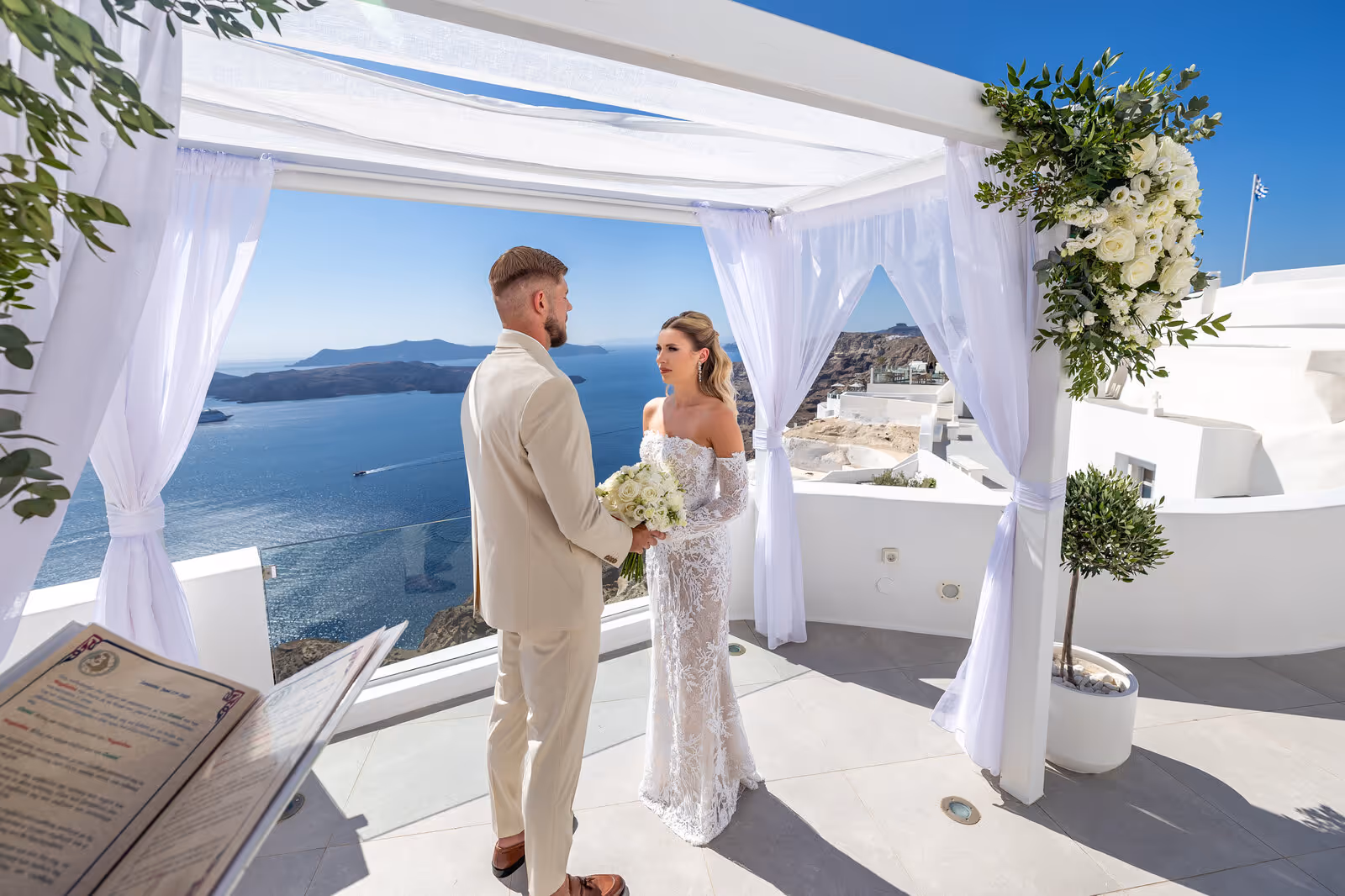 Ślub w Grecji. Santorini. Taras nr. 2. Zdjęcie nr. 5