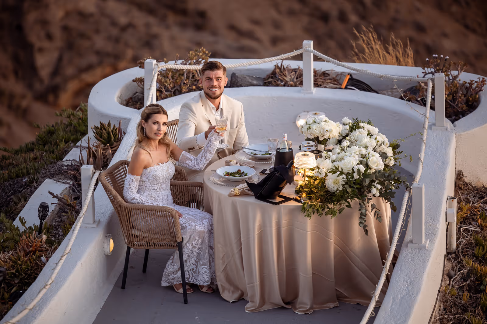 Ślub w Grecji. Santorini. Taras nr. 2. Zdjęcie nr. 52