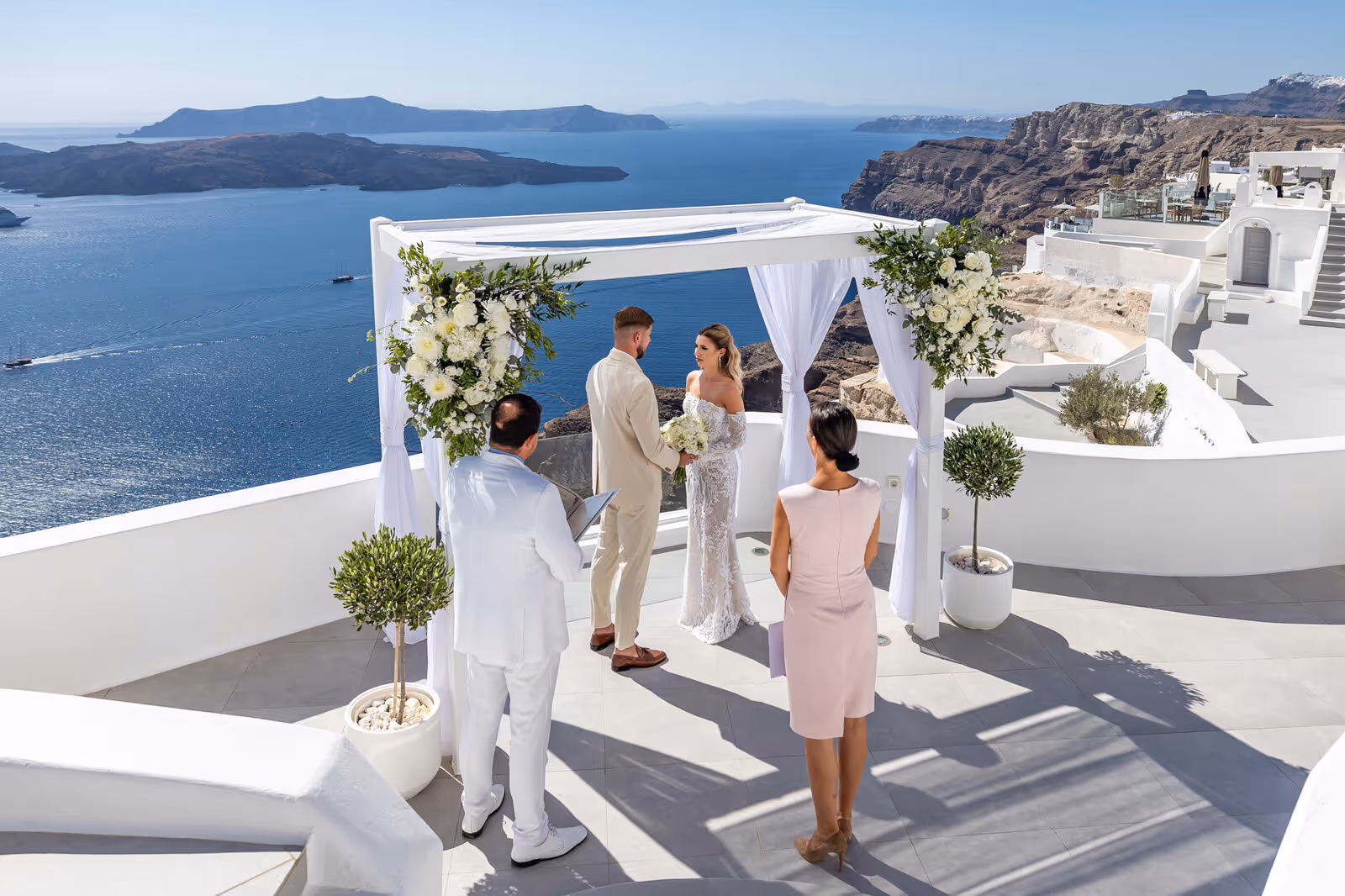 Ślub w Grecji. Santorini. Taras nr. 2. Zdjęcie nr. 7