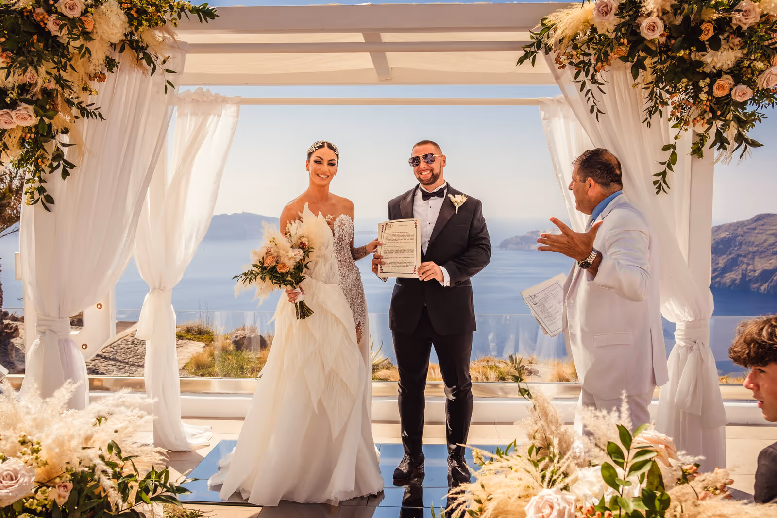 Ślub w Grecji. Santorini. Taras nr. 4. Zdjęcie nr. 26