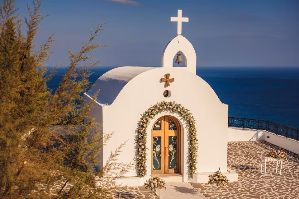 Rodos Taras widokowy z grecką kapliczką