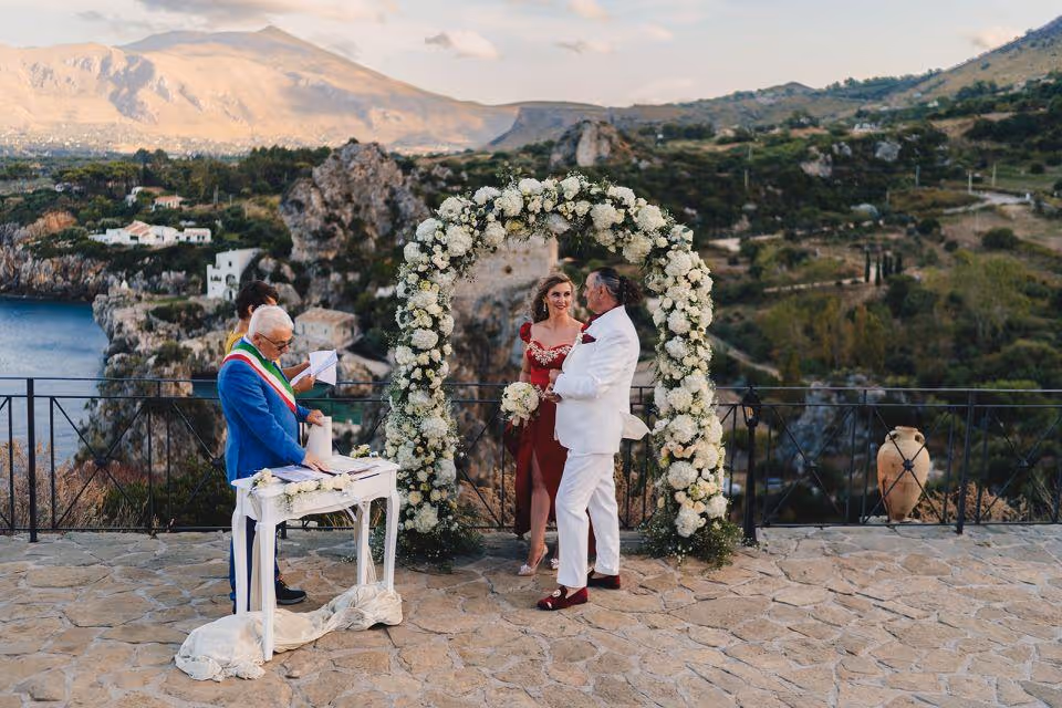 Sycylia Taras w Scopello