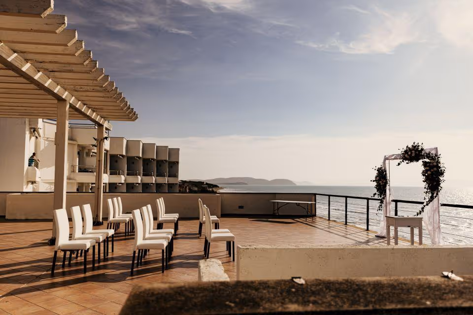 Toskania Taras przy plaży lub plaża 