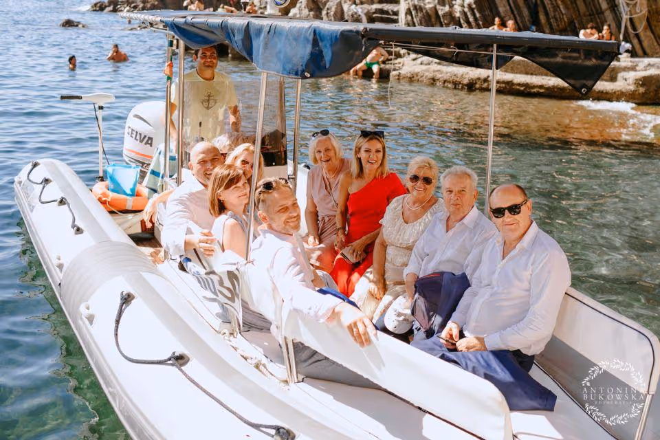 Liguria Taras zamku w malowniczej miejscowości Riomaggiore, Cinque Terre