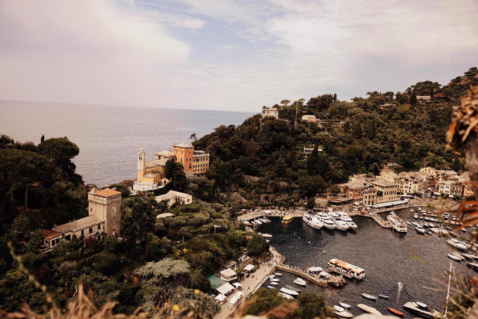 Liguria Taras zamku w Portofino