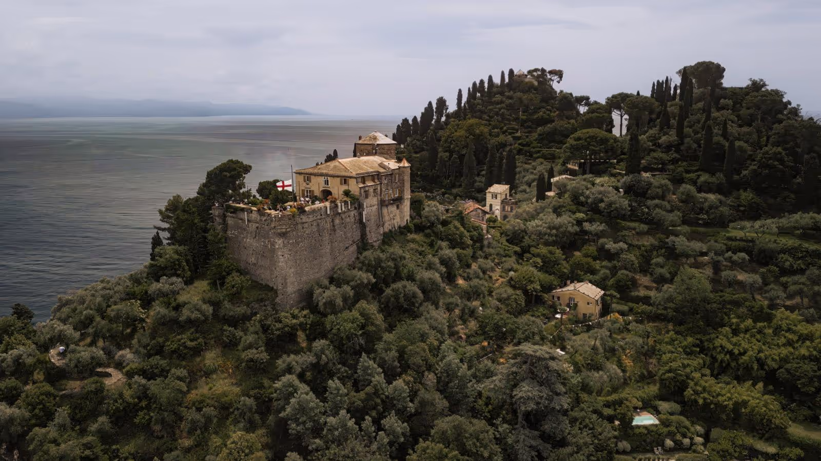 Liguria Taras zamku w Portofino