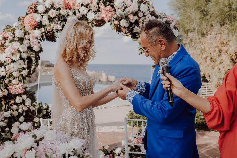 Sycylia Taras z widokiem na morze