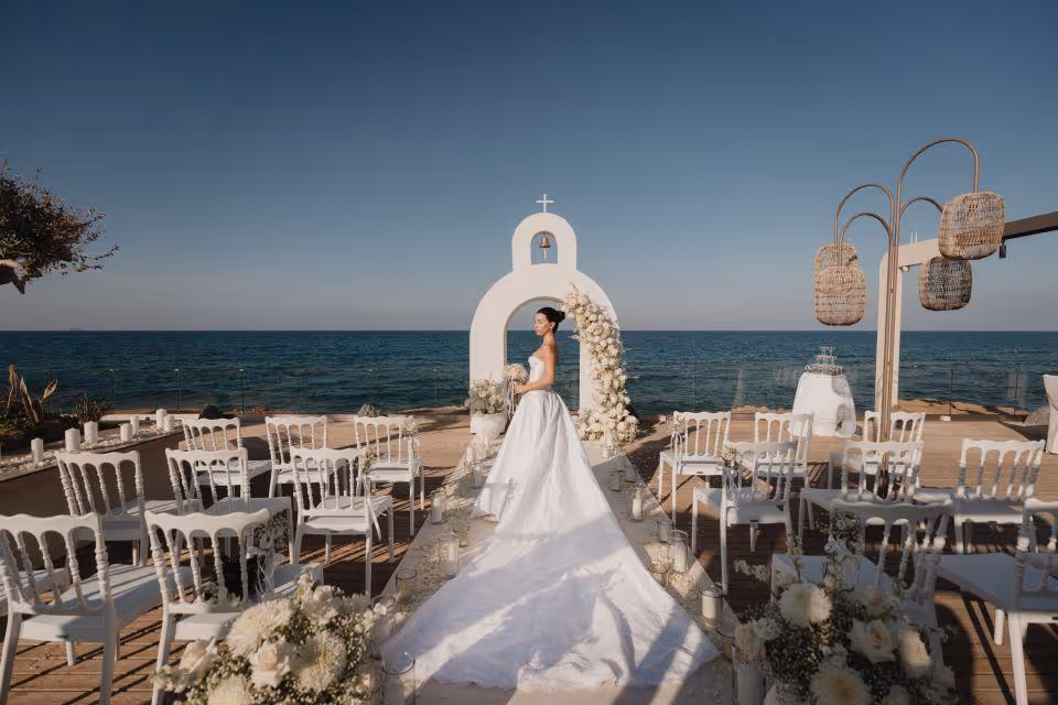 Kreta Taras z widokiem na morze – ceremonia i przyjęcie w jednym miejscu