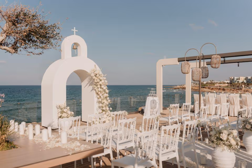 Kreta Taras z widokiem na morze – ceremonia i przyjęcie w jednym miejscu