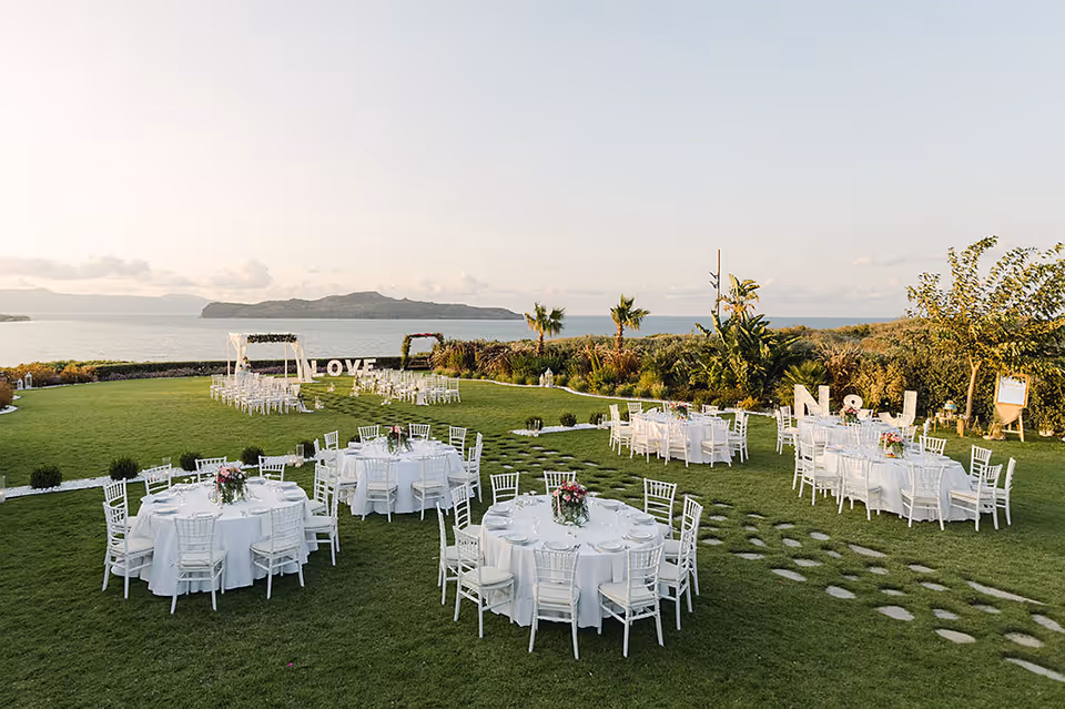 Kreta Ślub w ogrodzie z widokiem na morze