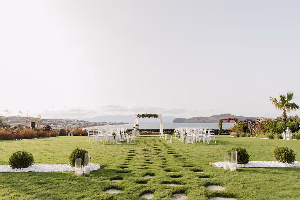 Kreta Ślub w ogrodzie z widokiem na morze