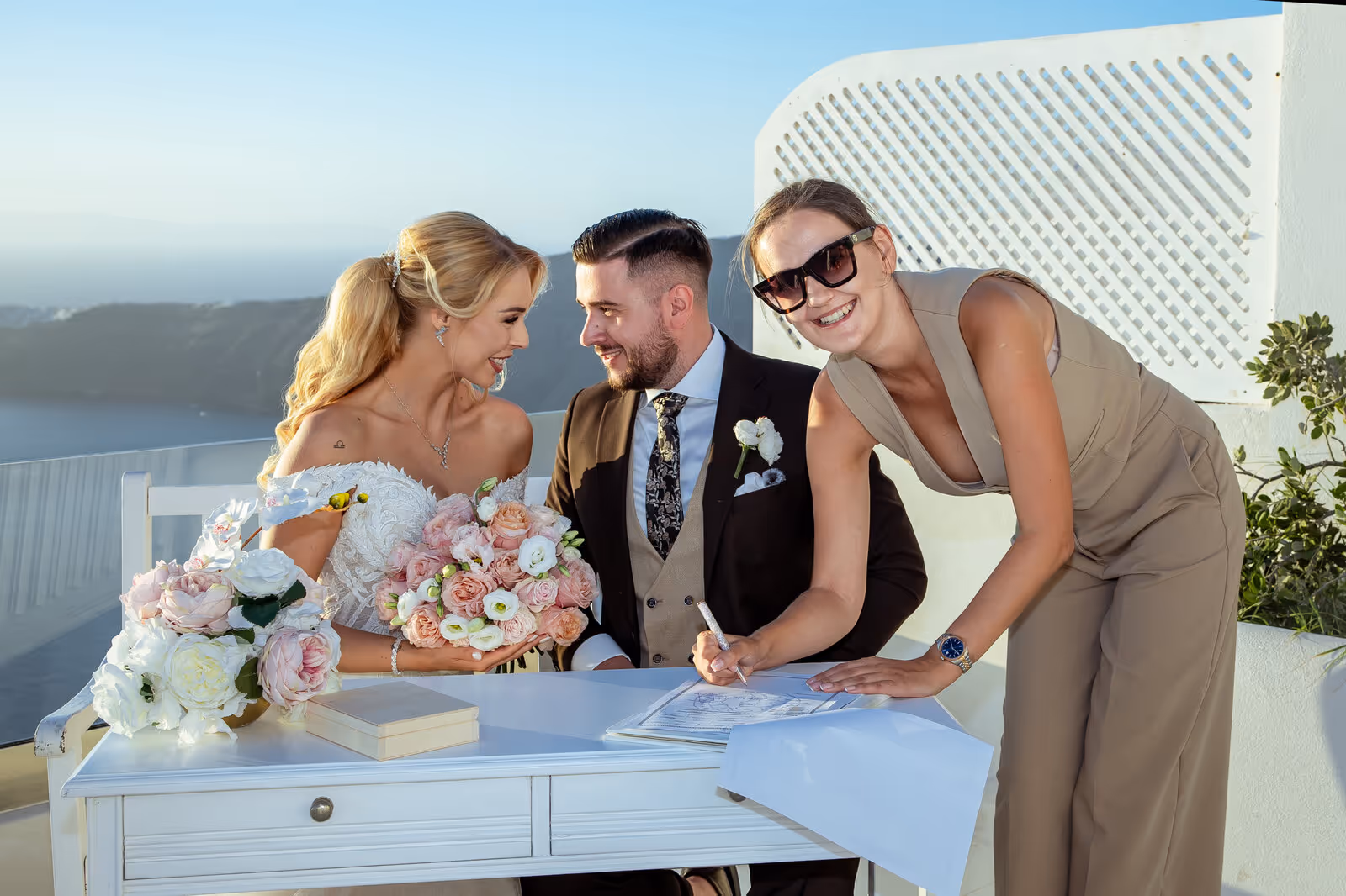 Ślub w Grecji. Santorini. Taras nr. 9. Zdjęcie nr. 38