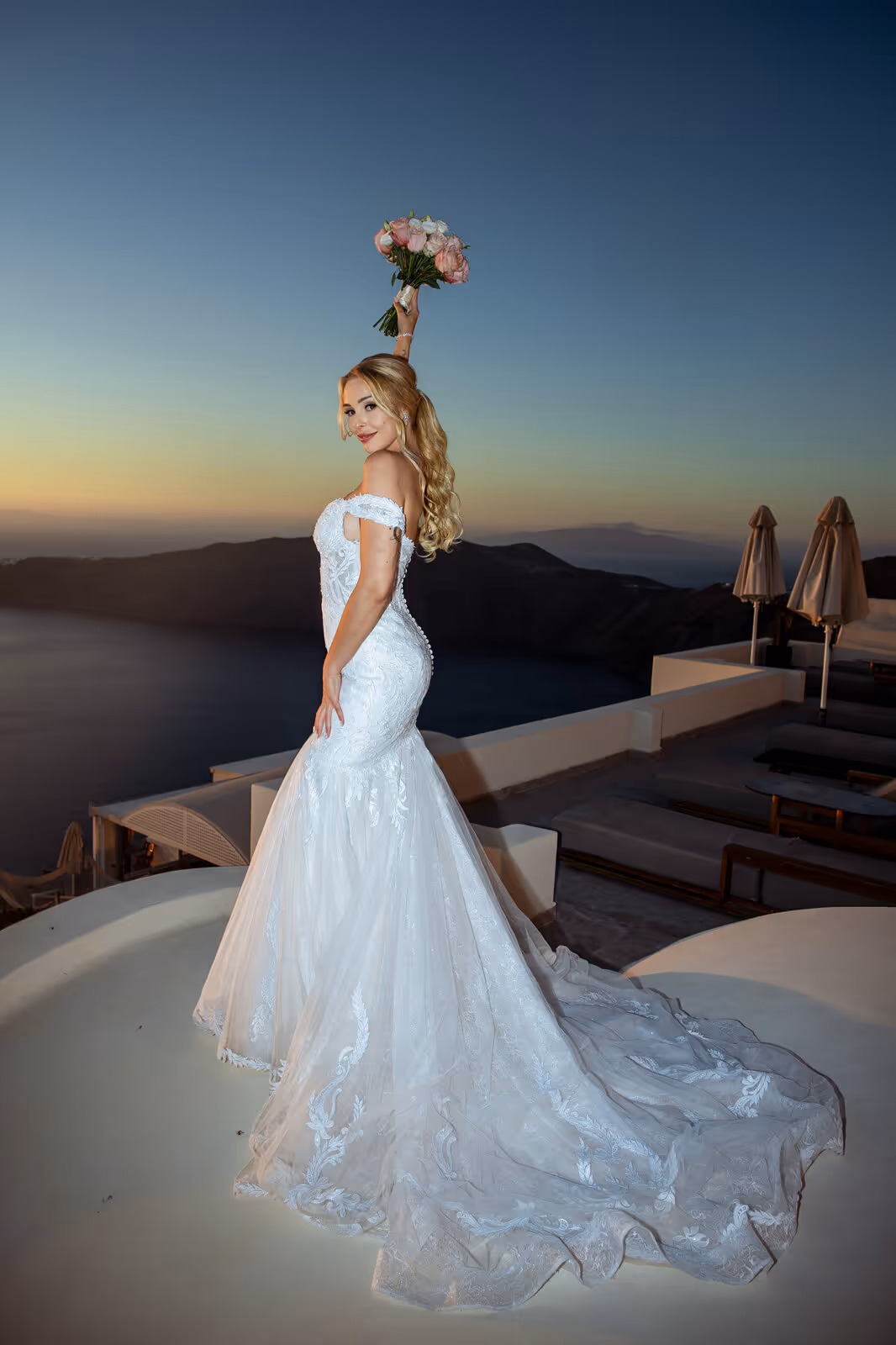 Ślub w Grecji. Santorini. Taras nr. 9. Zdjęcie nr. 47